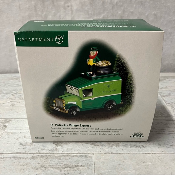 Dept 56 St PATRICKS Day Village Express #58640 Heritage Collection ORIGINAL BOX - Picture 10 of 12